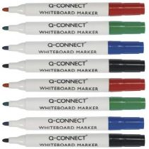 Q-Connect Assorted Dry-Wipe Marker Pens KF00880 - Pack of 10, black