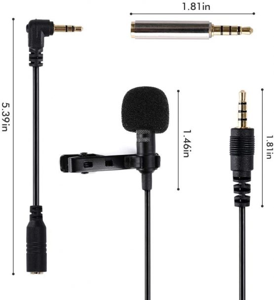 Lavalier Microphone, Professional Grade Omnidirectional Lapel Mic with Easy Clip on System, Perfect for Recording Interview/Video Conference/Podcast/Voice Dictation/Phone - Image 4