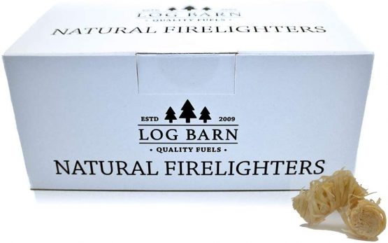 Natural Eco Wood Firelighters - Wood Wool Flame Fire Starters Great for Lighting Fires in Stoves, BBQ's, Pizza Ovens & Smokers, Safe Charcoal Starter for Lighting A Charcoal Barbecue (40pc)