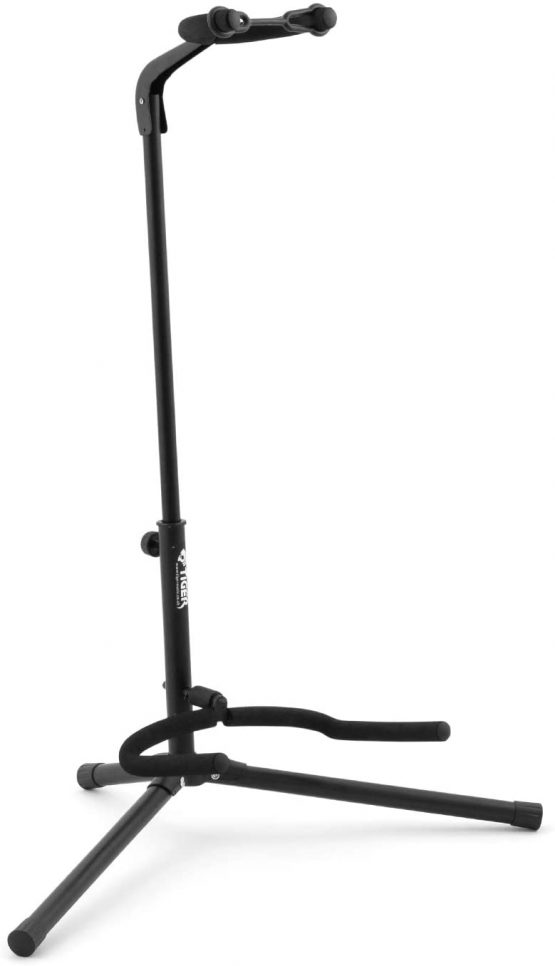 Tiger GST14-BK Universal Guitar Stand in Black - Folding Guitar Stand – for Acoustic Guitar, Classical Guitar, Electric Guitar, Bass Guitar