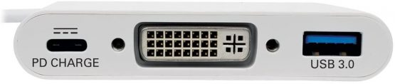Tripp Lite U444-06N-DU-C USB-C (Type-C) to DVI Adapter with USB-A and USB-C PD Charging Ports, USB 3.1 Gen 1, Thunderbolt 3 Compatible, 1080p - Image 2