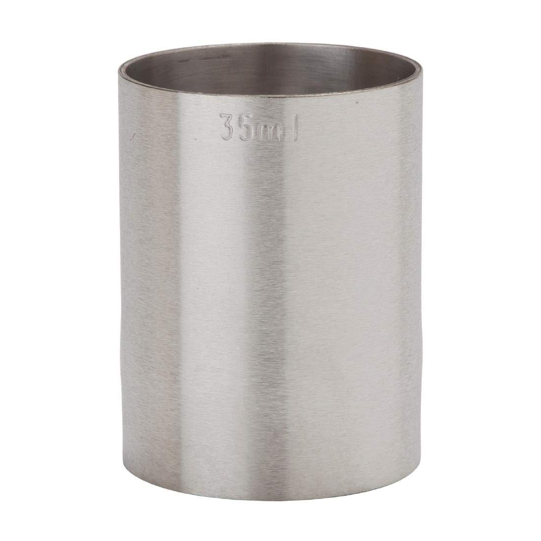 Beaumont Barware Double Deluxe Dual Spirit Measure Cocktail Jigger Stainless Steel 35ml K498, Silver, 4.8cm x 3.9cm