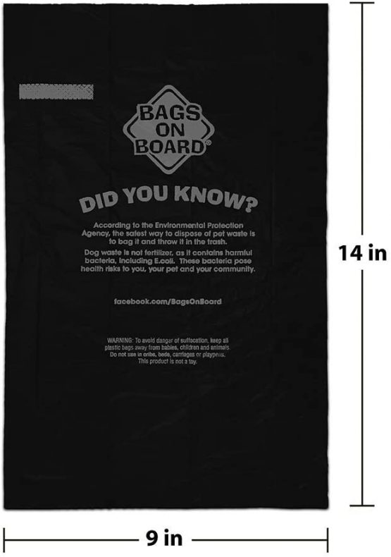 Bags on Board Dog Poop Pick-Up Bone Dispenser and Refill Bags, Black - Image 2