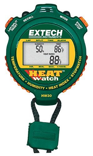 Extech Instruments HW30 Humidity/Temperature Stopwatch, Green