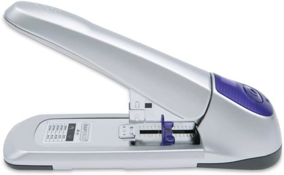 Rapesco AV-69 Heavy Duty Stapler with Work Tray 115 Sheet Capacity - Silver/Purple - Image 2