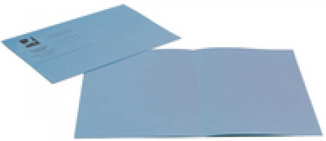 Q-Connect Square Cut Folder Lightweight 180gsm Foolscap Blue (Pack of 100), 34.8 x 4.2 x 24.0 cm