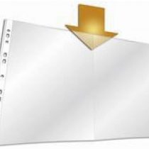 Bantex A3 Oblong Open Top Polypropylene Folder Pocket - Clear (Pack of 100)