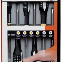 Bahco BE-9882I BHBE-9882I Ergo Screwdriver Set Slotted/Pozidriv of Stainless Steel, Multi-Colour