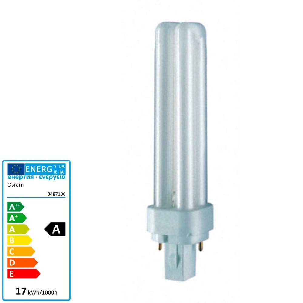 Osram G24d 13 Watt Compact Fluorescent Light Dulux Lamp, White - Image 4