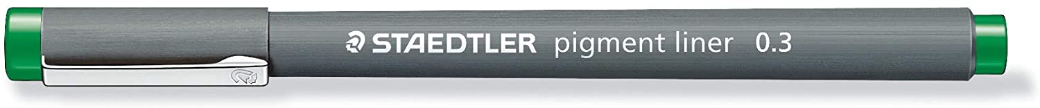 PIGMENT LINER 0.3MM 30803 (PACK OF 3) GREEN, 10 count (Pack of 1)