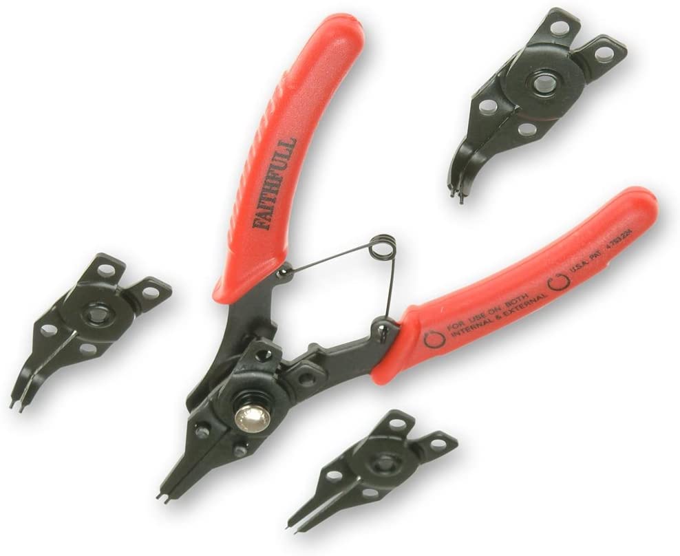 Faithfull PLCIRSET Circlip Plier Set, Red