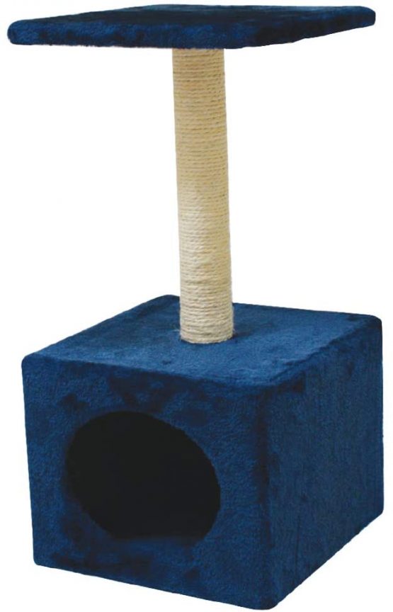 Croci Hamburg Cat Scratcher, 30 x 30 x 60 cm, Blue
