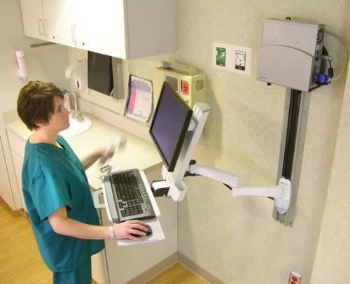 Ergotron 200 Series Combo Arm, Mounting kit (handle, wall bracket, articulating arm, support tray - Image 4