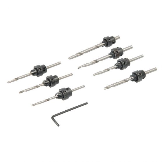 Silverline 273222 Drill and Countersink 3-6 mm - Set of 7