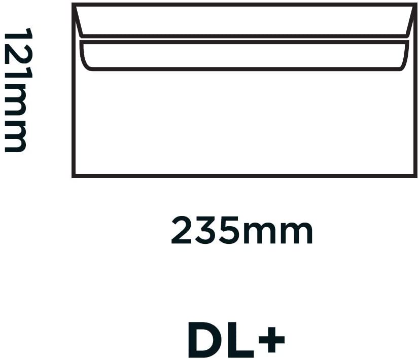 Blake Purely Everyday DL+ 121 x 235 mm 90 gsm Self Seal Wallet (16882) White - Pack of 1000, DL+ 114 x 235 mm - Image 2
