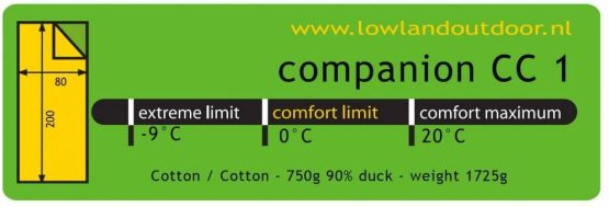 LOWLAND OUTDOOR Men's Companion CC 1 Down Sleeping Bag, Blue, 200x80 cm - Image 3