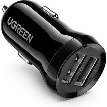 UGREEN Car Charger Mini 24w Car Phone Charger Portable 4.8A Dual USB Car Fast Adapter Compatible with iPhone SE 11 iPad Pro Galaxy S20 P40 Moto G8 G7 Redmi Note 8 Switch Tomtom SatNav etc