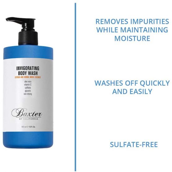 Baxter of California Invigorating Body Wash Citrus & Herbal Musk - Gel Texture, Sulphate-Free, 473ml - Image 3