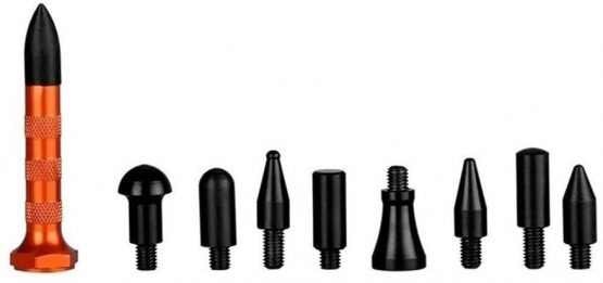 GS DIY Paintless Dent Repair Kit Metal Tap Down Pen With 9 Heads Tips Paintless Dent Removal Tools - Image 3