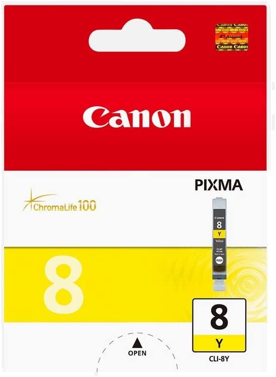 Canon No 8 Yellow Ink Cartridge (Chromalife 100 Inks, CLI-8Y), single pack