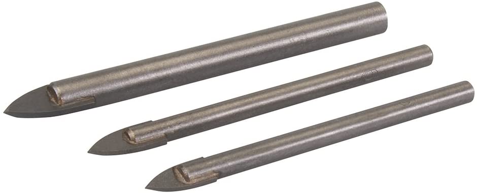Silverline 217584 Tile and Glass Drill Bit Set 3pce 5, 6 and 8 mm, 5, 6, 8 mm