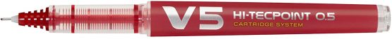 Pilot V5 Cartridge System Liquid Ink Rollerball 0.5mm Tip- Red, Box of 10 - Image 3