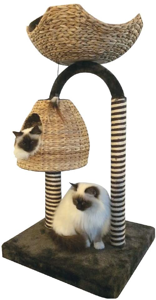 CROCI Natural Azalea Cat Scratchers, 50 x 50 x 95.5 cm, black / brown