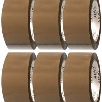 ARVO Packing Tape, Packaging Tape 6 Rolls 48mm x 60m, Parcel Tape, Brown Tape for Packing Boxes, Moving House