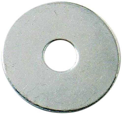 Merriway BH06118 (100 Pcs) Penny Repair Mudguard Fender Washer 25 mm Diameter x 5 mm Hole - Pack of 100 Pieces, Silver