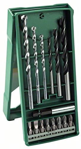 Bosch 2607019579 Mixed Mini X-Line Drill/Driving Set (15-Piece), Silver/Black
