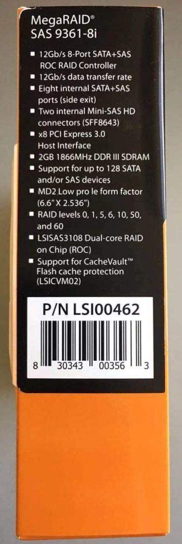 BROADCOM 05-25420-17 LSI MegaRAID 8i RAID 0/1/5/6/10/50/60 Storage Controller - Multi-Colour - Image 2