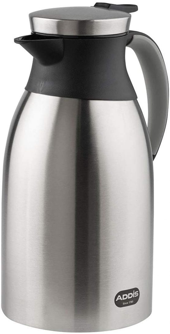 Addis 517469 Diplomat Vacuum Jug 629181600, 2 L - Stainless Steel/Black