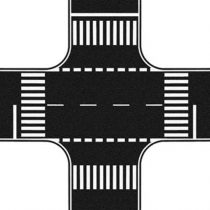 Noch 60712 22 x 22 cm Crossing Asphalt Landscape Modelling