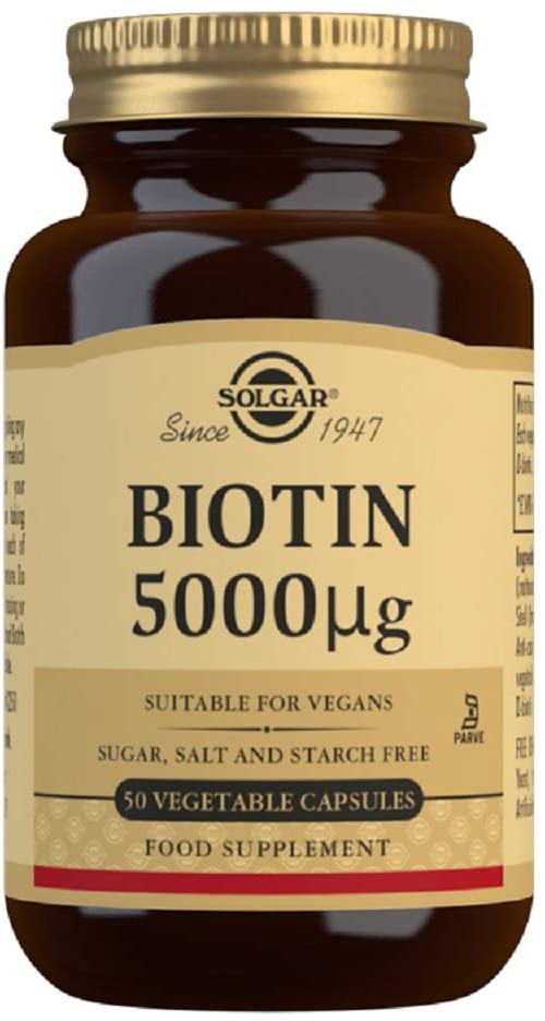 Solgar Biotin 5000 µg Vegetable Capsules Pack Of 50 Bigamart