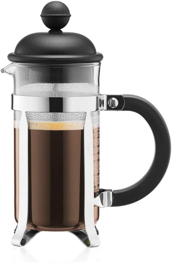 BODUM 1913-01 Caffettiera 3 Cup French Press Coffee Maker, Black, 0.35 l, 12 oz
