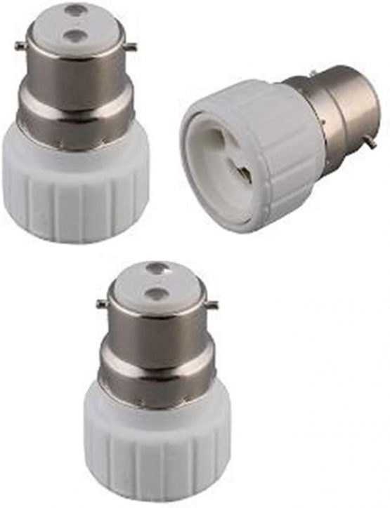 FINELED B22 to GU10 Light Adapter,B22 Bayonet Cap to GU10 Socket Base Converter for Light Lamp Bulb Holder Fitting(Pack of 3)
