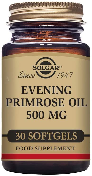 Solgar Evening Primrose Oil 500 mg Softgels - Pack of 30 - with Omega-6 and GLA - Easy to Swallow - Gluten Free