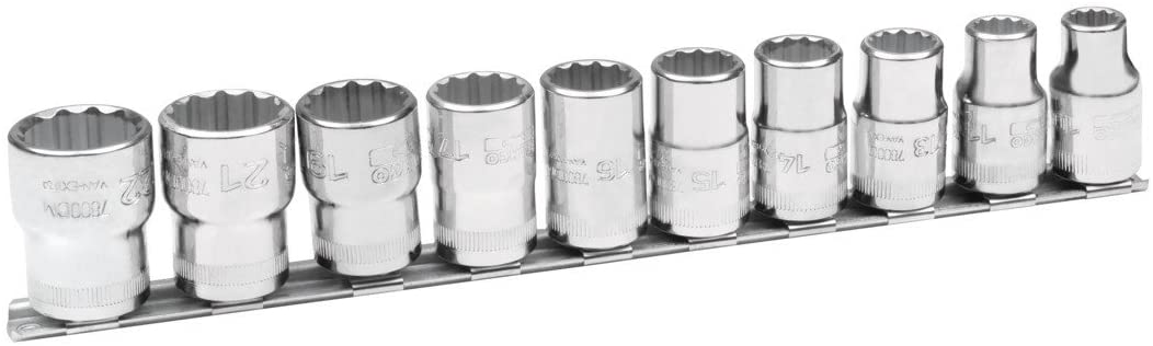 1/2 Socket Set mm ON Rails, Variety pack