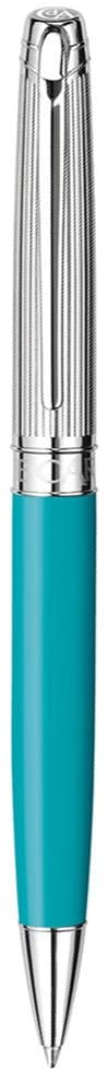 Caran d'Ache CD4789.171 Leman Bicolor Turquoise Silver Plated/Rhodium Coated Ballpoint Pen - Image 3