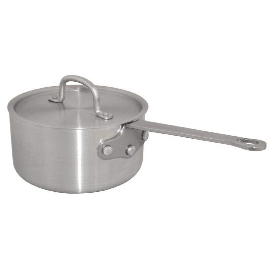 Vogue Aluminium Saucepan 2.4Ltr 86X180mm Cookware Casserole Cool Grip Handle - Image 2