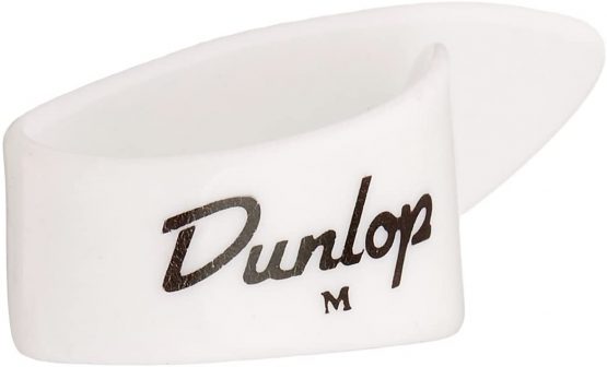 Dunlop 9012 Bag of 12 thumb plectrums left hand medium white