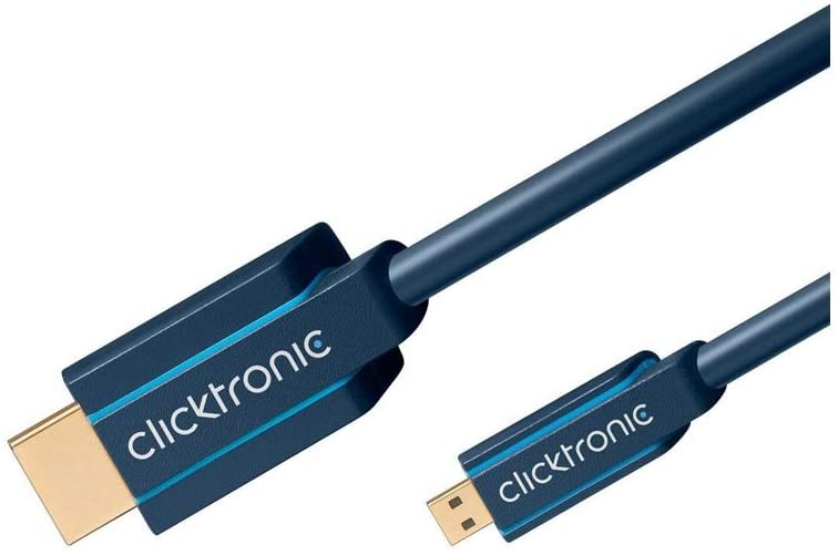 Clicktronic 70328 Casual Micro-HDMI Adapter Cable with Ethernet, 2m Length, Ral, 2.00 m - Image 3