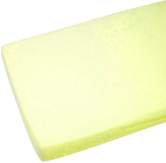 4X Jersey Fitted Sheet 100% Cotton Cot Bed 70x140cm Lemon