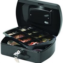 Q-Connect KF02602 Cash Box 8-inch - Black