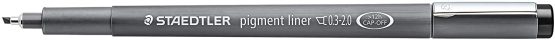 Staedtler Pigment Liner 308 °C2 – 9 2.0 mm Long Metal Tip, Box of 10 – Black - Image 2