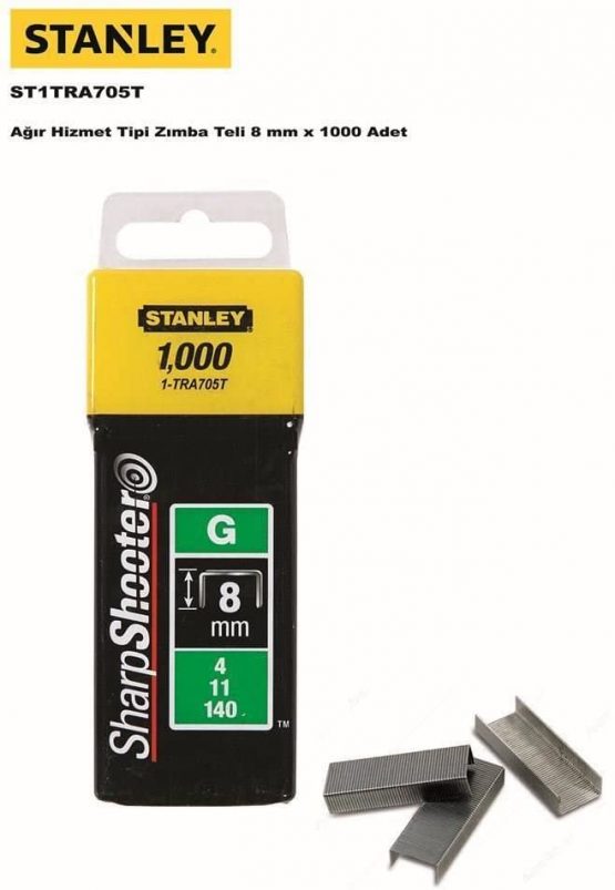 Stanley 1-TRA705T 8mm Heavy-Duty Staple (1000 Pieces) - Image 2