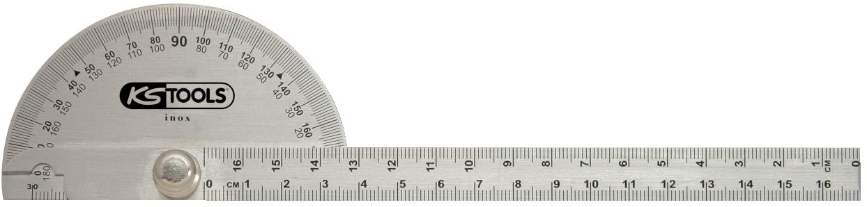 KS Tools 300.0701 Protractor with rule, 400mm, metallic silver, 35L x 25W cm