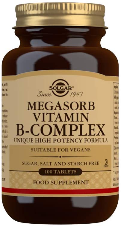 Solgar Megasorb Vitamin B-Complex Tablets, Pack of 100, Supports Mental Performance - Image 3