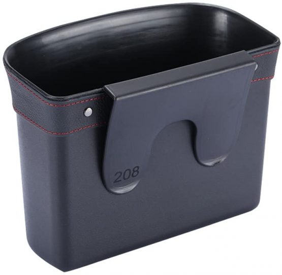 FMS Car Bin Trash Box can Storage Box Holder Hook Universal Storage Organiser and Garbage Holder for Car Door Packet and Seat Back (Black) - Image 2