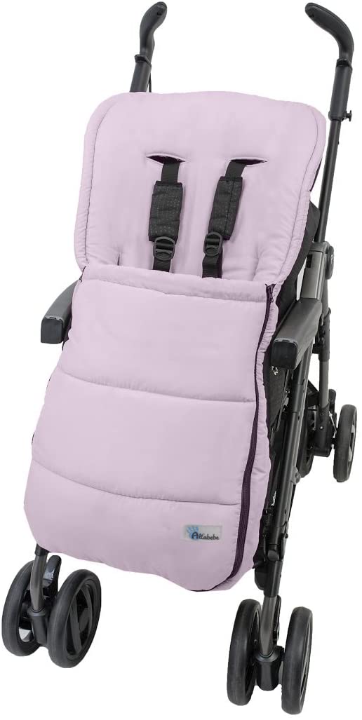 Altabebe Winterfußsack Basic Pink - Verlängerter Fußsack Für Kinderwagen Mit ABS-Rutschschutz